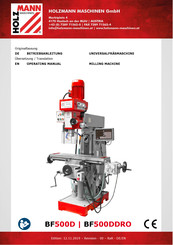 HOLZMANN-MASCHINEN BF500D Betriebsanleitung