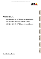 Axis Communications Q60-Serie Installationsanleitung