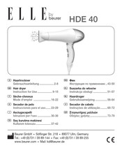 Beurer ELLE HDE 40 Gebrauchsanleitung