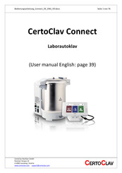 CertoClav Connect Bedienungsanleitung