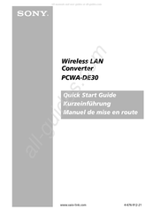 Sony PCWA-DE30 Kurzeinführung