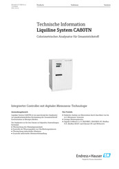 Endress+Hauser Liquiline System CA80TN Technische Information