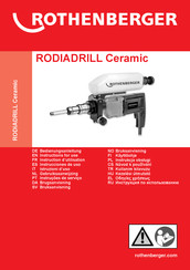 Rothenberger RODIADRILL Ceramic Bedienungsanleitung