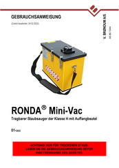 V. Brøndum RONDA Mini-Vac Gebrauchsanweisung