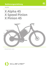 Klever X Speed Pinion Bedienungsanleitung