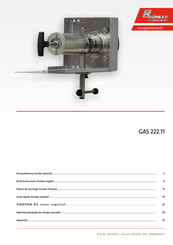 Bühler technologies GAS 222.11 Kurzanleitung