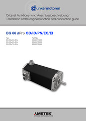 dunkermotoren BG 66 dPro CO Funktions- Und Bedienungsanleitung
