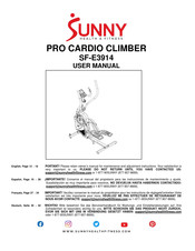 Sunny PRO CARDIO CLIMBER SF-E3914 Benutzerhandbuch