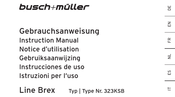 Busch+Müller TOPLIGHT Line Brex 323KSB Gebrauchsanweisung