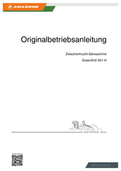 Amazone GreenDrill 501-H Originalbetriebsanleitung