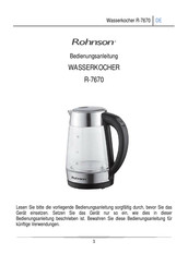 Rohnson R-7670 Bedienungsanleitung