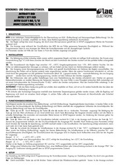 Lae Electronic MTR6T1RD Bedienungs- Und Einbauanleitung