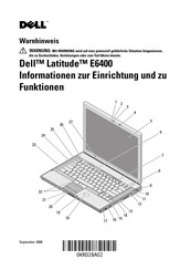 Dell Latitude E6400 Informationen Zur Einrichtung Und Zu Funktionen