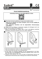 Satel INT-SF Kurze Installationsanleitung