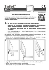 Satel INT-TSG2 Kurze Installationsanleitung