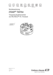 Endress+Hauser iTEMP TMT84 Betriebsanleitung