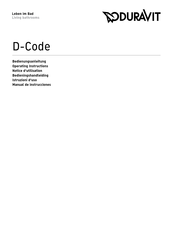 Duravit D-Code 700065 Bedienungsanleitung