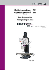Optimum OPTImill MB 4 Betriebsanleitung