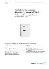Endress+Hauser Liquiline System CA80COD Technische Information
