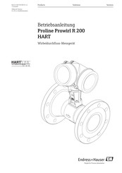 Endress+Hauser Proline Prowirl R 200 HART Betriebsanleitung