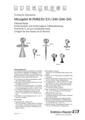 Endress+Hauser Micropilot M FMR244 Technische Information