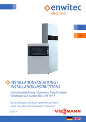 Viessmann Vitocharge VX3 Backup-Box 3PH A Installationsanleitung