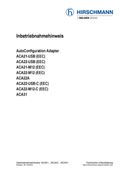 Belden HIRSCHMANN ACA22-M12-C Inbetriebnahmehinweis