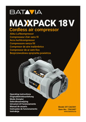 Batavia MAXXPACK 18 V BT-CAC001 Originalbetriebsanleitung