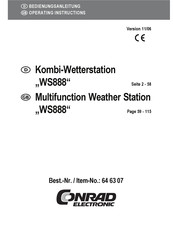 Conrad Electronic WS888 Bedienungsanleitung