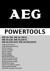 AEG WS 24-180 Originalbetriebsanleitung