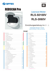 Optex REDSCAN Pro RLS-50100V Einrichtungsanleitung