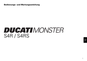 Ducati MONSTER S4Rs Bedienungs- Und Wartungsanleitung