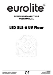 EuroLite LED SLS-6 UV Floor -6 UV Floor Bedienungsanleitung