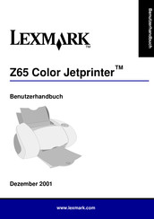 Lexmark Z65 Color Jetprinter Benutzerhandbuch