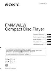 Sony CDX-GT28 Bedienungsanleitung
