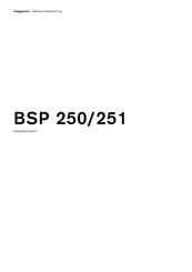 Gaggenau BSP 250 Gebrauchsanleitung
