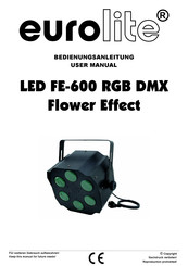 EuroLite LED FE-600 RGB DMX Flower Effect Bedienungsanleitung