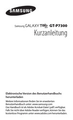Samsung Galaxy TAB GT-P7300 Kurzanleitung