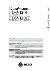 Eizo DuraVision FDSV1201 Installationshandbuch