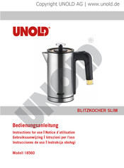 Unold SLIM 18560 Bedienungsanleitung