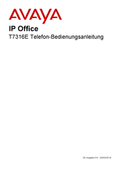Avaya IP Office Essential Edition T7316E Bedienungsanleitung