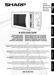 Sharp R-232 Bedienungsanleitung Mit Kochbuch