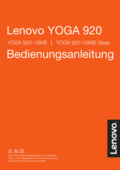 Lenovo YOGA 920-13IKB Bedienungsanleitung
