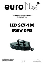 EuroLite LED SCY-100 RGBW DMX Bedienungsanleitung