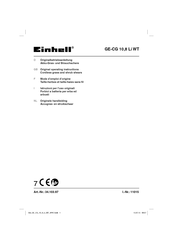 EINHELL GE-CG 10,8 Li WT Originalbetriebsanleitung