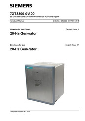 Siemens 7XT3300-0BA00/DD Handbuch