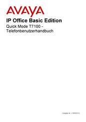 Avaya T7100 Telefonbenutzerhandbuch