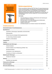 heyman POP PNT1000L-PC Bedienungsanleitung