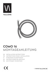VALLONE COMO 16 Montageanleitung