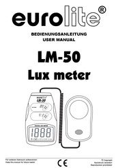 EuroLite LM-50 Lux meter Bedienungsanleitung